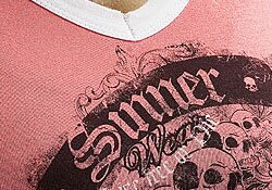 Футболка Женская Коралловая для SINNER-wear Футболка Женская Коралловая для SINNER-wear